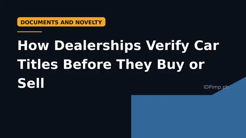 How Dealerships Verify Car Titles Before They Buy or Sell