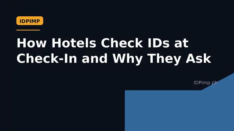 How Hotels Check IDs at Check-In and Why They Ask