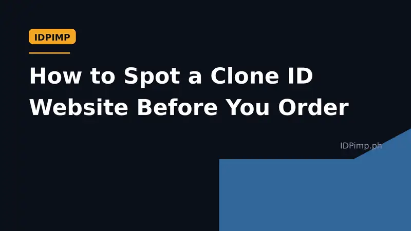 How to Spot a Clone ID Website Before You Order