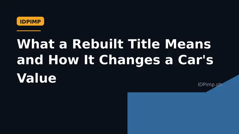 What a Rebuilt Title Means and How It Changes a Car's Value