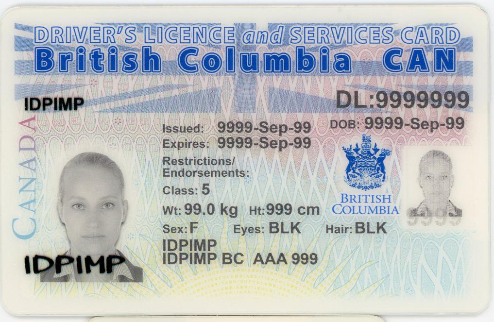 British Columbia Canada fake id