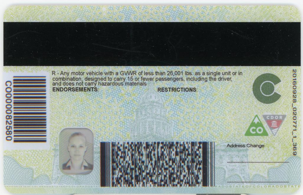 fake id for Colorado back thumb
