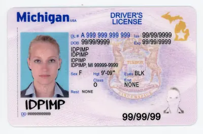 Front Scannable  Fake ID with holograms and UV features - IDPimp