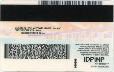 Back Scannable  Fake ID with holograms and UV features - IDPimp
