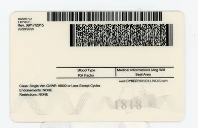 Back Scannable  Fake ID with holograms and UV features - IDPimp