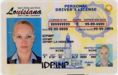 Front Scannable  Fake ID with holograms and UV features - IDPimp