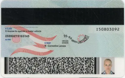 Back Scannable  Fake ID with holograms and UV features - IDPimp