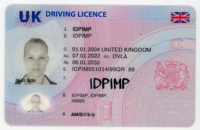 United Kingdom fake id