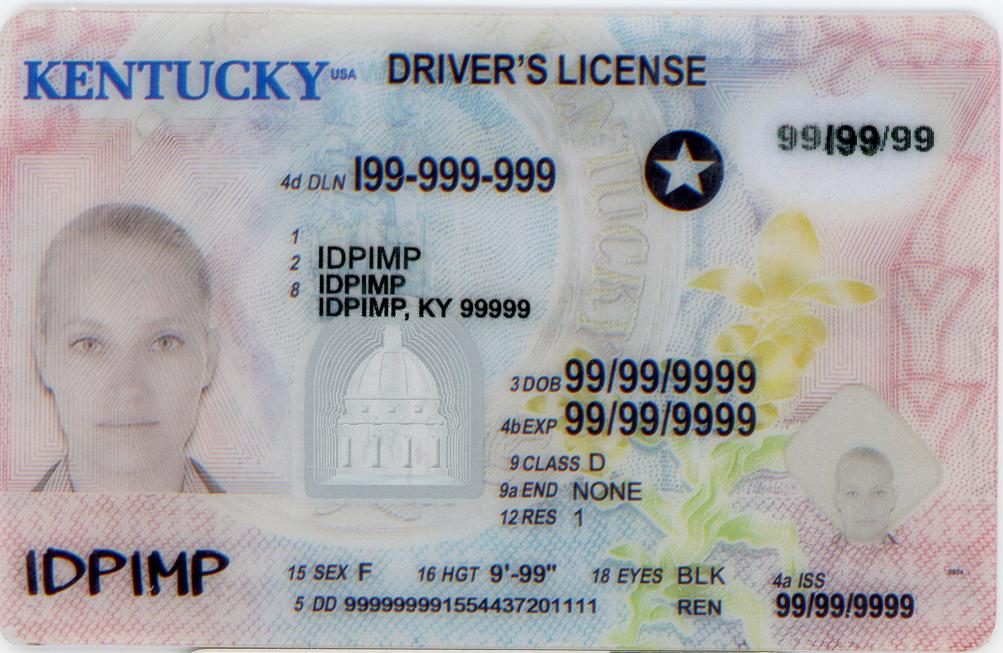 Scannable Fake Kentucky ID - Magnetic Strip & Barcode | IDPimp