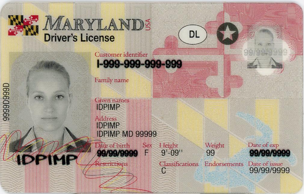 fake id for Maryland thumb