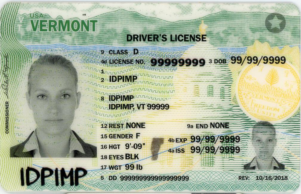 Vermont fake id